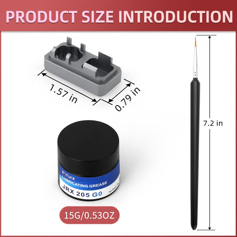 YIMAGUJRX RUNJRX Keyboard Switch Lube Kit JRX 205G0 0.53oz/15g, Switch Opener for MX Cherry Panda Kailh Gateron Switch,Lube Brush for Mechanical K...