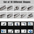 Tungsten Carbide Rotary Burr Set for Dremel, 10PCS Carbide Double Cut Carving Burr Bits with 1/8” Shank Rotary Tool Accessories for Woodworking, E...