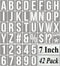 7 Inch Alphabet Letter Stencils for Painting - 42 Pack Letter and Number Stencil Templates with Signs for Painting on Wood, Reusable Numbers and L...