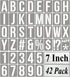 7 Inch Alphabet Letter Stencils for Painting - 42 Pack Letter and Number Stencil Templates with Signs for Painting on Wood, Reusable Numbers and L...