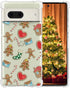 Christmas Clear Phone Case for Google Pixel 7, Christmas Red Heart Pattern Case Cover Soft Slim Shockproof Cover Boys Girls Phone Case for Google ...