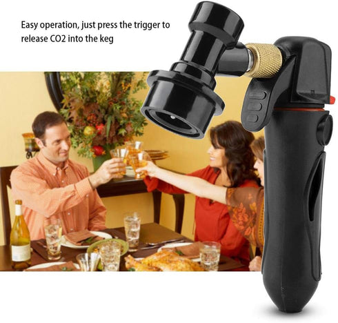 Portable Homebrew Keg Charger Handheld CO2 Injector Draft Beer Dispenser for Homebrew Soda Valve(black)...