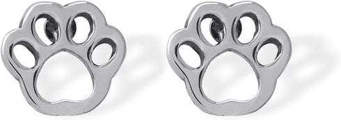 Boma Jewelry Sterling Silver Paw Print Stud Earrings...