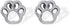 Boma Jewelry Sterling Silver Paw Print Stud Earrings...