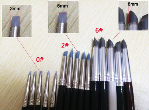 COMIART Clay Sculpture Tools Silicon Color Shapers Painting Brushes Size 6...