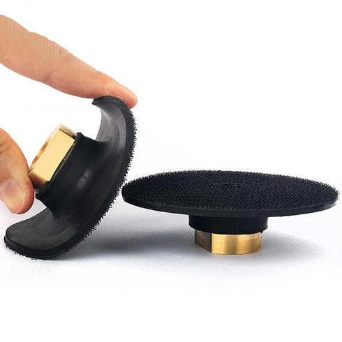 4 Inch Polishing Backing Pad Flexible Rubber Backer for Diamond Polishing Pad Holder Hook and Loop Connector 5/8"-11 Thread...