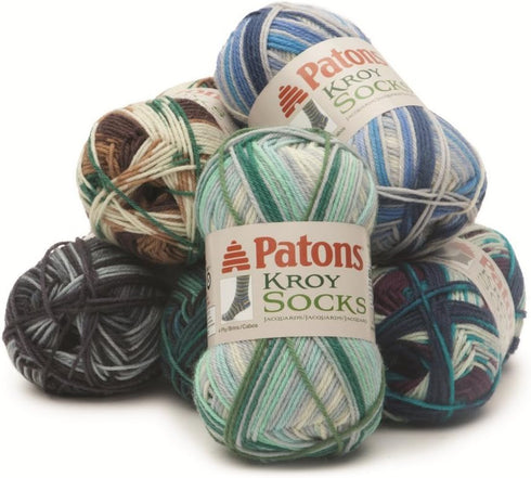 Patons Kroy Socks Yarn - (1) Gauge - 1.75 oz - Woodsie Woodsie - For Crochet, Knitting & Crafting......