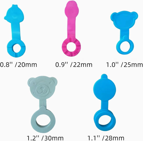 Bathtub Stoppers, Silicone Bathtub Stopper, Fits Most Baby Bathtubs, 5 Sizes of Baby Bath tub Plugs (1.2'' I.D.)...