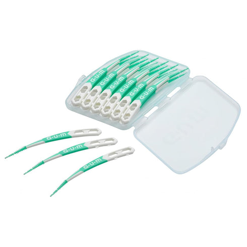 GUM Soft-Picks Advanced, Easy to Use Dental Picks for Teeth Cleaning Health, Disposable Interdental Brushes with Convenient Carry Case, Dentist Re...