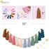DrCor Boho Rainbow Tassel Garland – Handmade Cotton Yarn Wall Hanging in Earthy Tones for Classroom, Nursery, Kids Room, Baby Shower, Birthday, or...