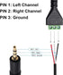 Poyiccot 3.5mm Screw Terminal Connector Cable, 3.5mm(1/8inch) Stereo Audio Balanced Male Jack to AV 3 Pin Screw Terminal Adapter Cable 30cm(1/8inc...