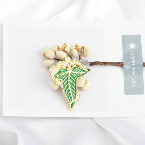 Movies Inspired Jewelry Elven Green Leaf Brooch Movie Fans Necklace for BFF Arwen Evening Star Butterfly Brooch...