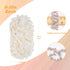 Franel Loop Yarn 100% Polyester Chenille White Puffy Yarn Chunky Finger, Craft Finger Knitting Loopy Yarn Soft and Light Material, Perfect for DIY...