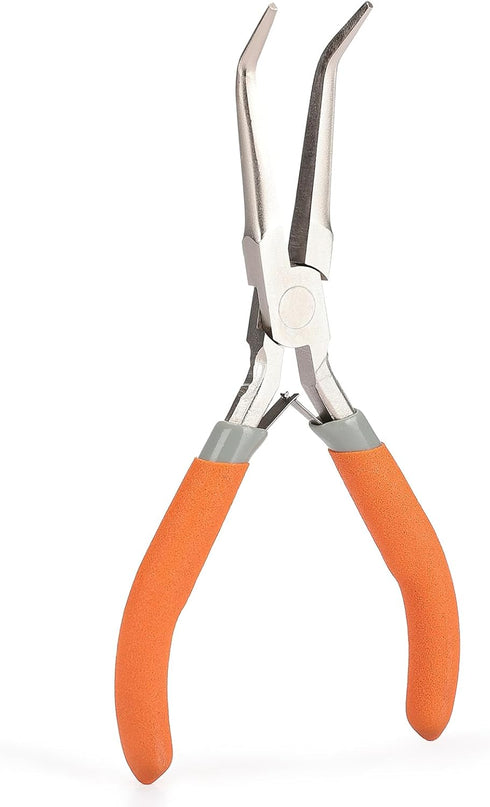 Fish Bone Pliers/Tweezers 6 Inches Bent nose pliers Curved Stainless Steel With Non-Slip Grip...