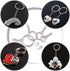 Swpeet 300Pcs Key Chain Rings Kit, 100Pcs Keychain Rings with Chain and 100Pcs Jump Ring with 100Pcs Screw Eye Pins Bulk for Jewelry Findings Maki...