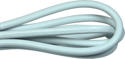 2-Prong Power Cord with Open Wiring,6 ft Replacement Power Cord with Open End,SJTW 2/C 18AWG 2 Conductor Pigtail Open Cable(White)...