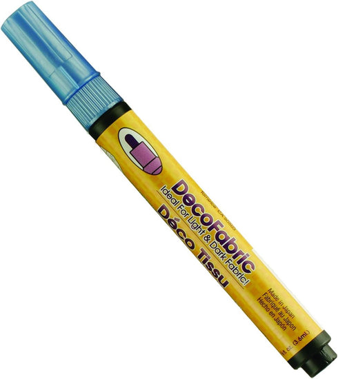 Uchida Marvy Deco Fabric Fine Point Tip Marker Art Supplies, Blue...
