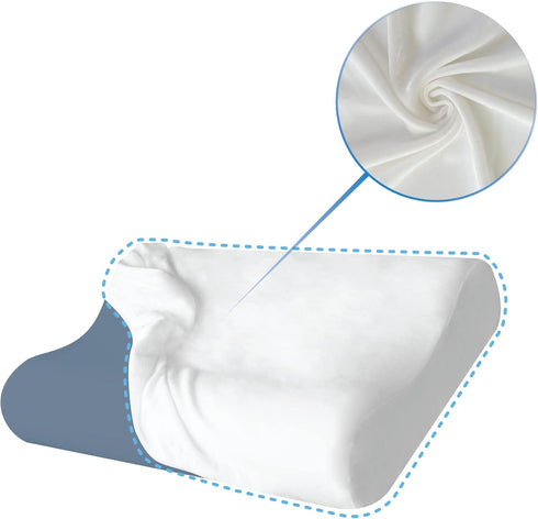 Premium Hypoallergenic Contour Pillowcase for Back and Side Sleepers Orthopedic Contour Pillows (24”x15”) (1 Pillowcase)...