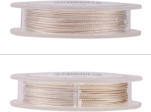 BENECREAT 22 Gauge Tarnish Resistant Twist Silver Jewelry Wire for Necklace Bracelet Making and Other Handmade Project, 33-Feet/11-Yard...