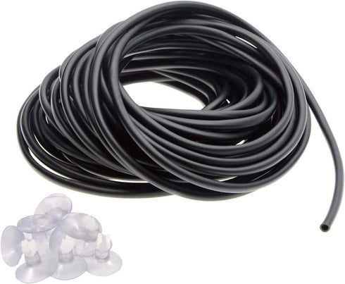 Saim 50-feet Aquarium Airline Tubing with 10 Pcs Clear Suction Cups...