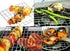 Steel Roasting Roti Jali Wooden Handle with Tong and Pincer Set Roaster,Cooking Rack,Papad Grill,Chapati Grill,Roaster,Food Tong (Round Jali with ...