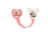Disney Cudlie Minnie Mouse Baby Girl 4 Pack of 2 Pacifiers & 2 Clips with Sugar & Spice Print...