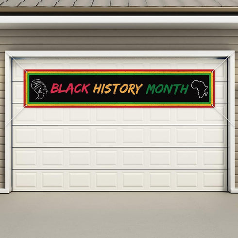 Black History Month Decoration Black History Month Banner for Fence Yard Garage African American Country Celebration Holiday Deocr and Supplies...