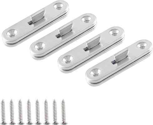 Pack of 4 Wood Bed Rail Fasteners, 3 Inch Thicken Bed Connecting Fittings Bed Frame Rail Hardware...