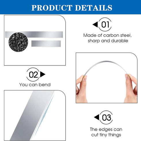 Flexible Polymer Clay Cutters 8 Inch 4 Inch Carbon Steel Blade Polymer Clay Cutting Slicing Tools for Clay DIY Shaping Modelling Sculpturing Suppl...