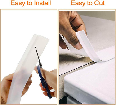 Kitchen Silicone Stove Counter Gap Cover, 21/25 inch Long & Extra Wide Stove Gap Filler Range Strips 2pcs,Between Oven and Countertop Dishwasher, ...