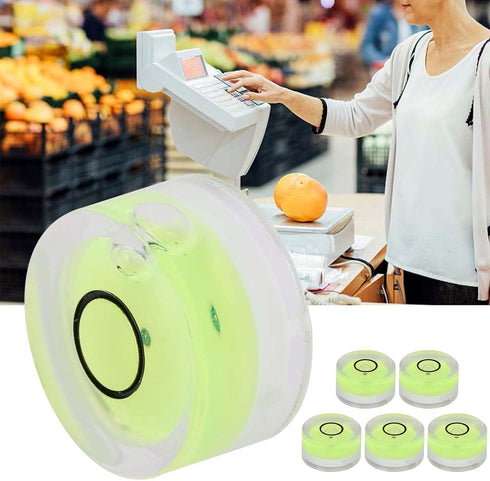 Mini Balance Bubble,5Pcs 15mm Diameter Round Bubble Level Camera Platform Water Level Measuring Tool for Scales Electronic Scales...