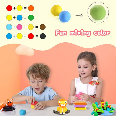 36 Colors Air Dry Clay,Magic Modeling Clay with Tools,Ultra Light DIY Modeling Clay for Kids,Children,DIY Crafts,Creative Art Crafts...