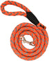 zojo Reflective Dog Leash, light weight Heavy Duty Braided Nylon Dog Training Leash for Small Medium Large Dogs (1pc-Neon Orange, S-0.6" x 4FT (2....