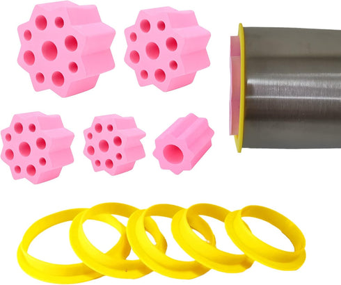 5PCS Cup Turner Foam with 5PCS Tumbler Shields for Epoxy Resin,Tumbler Turner Foams Insert for 1/2 Inch PVC Pipe, Tumbler Spinner Foams Fit 40 oz ...