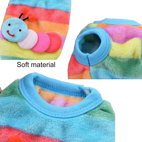 ANIAC Pet Costume Cute Rabbit Clothes Soft Bunny Vest Cozy T-shirt for kitten Ferret Chihuahua puppy and Small Animals (2XS, Rainbow)...