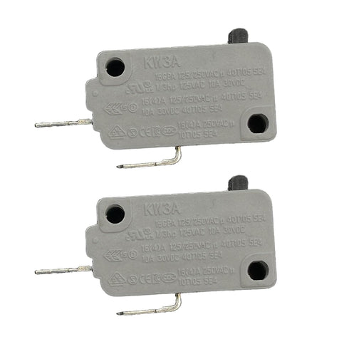 KW3A Microwave Oven Door Switch 16A 125/250V Door Interloc (2 Pack Normally Open?Microwave Oven Door Switch Replacement Part...