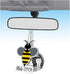 Fashion Bumblebee Car Pendant Decor,Car Swinging Ornament,Car Pendant Interior Rearview Mirrors Charms Hanging Ornament (Bumblebee+mirror ball), Y...