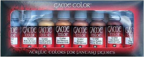 Vallejo Paints: Game Color Paint: Metallic Colors - 72303, 8 Colors, 17ml Bottles, Brilliant & Versatile Set for Stunning Model & Miniature Finish...