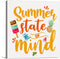 Summer Holiday Canvas Wall Art Framed Print 8x8 Inch Summer State of Mind Poster Painting Desk Sign Home Beach House Decor...
