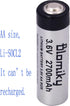 Blomiky 4 Pack 3.6V 2700mAh ER14505 Lithium AA Size Li-SOCL2 Battery for Smart Electronic Sensor Gas Water Meter 14505 4...
