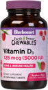 Bluebonnet Nutrition Earth Sweet Vitamin D3 5000 IU Chewable Tablets, Aids in Muscle & Skeletal Growth, Non GMO, Gluten & Soy & Milk Free, Kosher,...