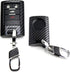 iJDMTOY Black Carbon Fiber Pattern Hard Plastic Shell Keyfob Protective & Keychain Compatible With Cadillac OEM 5923887 22756465, etc (ATS CTS DTS...
