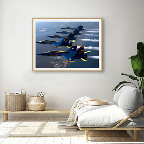 YEEIFFD DIY 5D Diamond Art Kits Painting for Adults US Military Aircraft Jet Aviation Airplane 12x16inches...