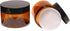 2pcs 8oz Amber Plastic Cosmetic Jars,Wide Mouth Refillable Containers with Lids for Cream, Lotion, Powder, ointment, Bath Salt and Body Butter etc...