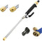 High Pressure Hydro Jet Wand, Extendable Garden Sprayer 2 in 1 Power Washer Attachment Water Hose Nozzle Car Washer Glass Cleaning Tool Window Wat...