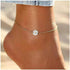 Gold 26 Initial Bracelet For Women Letter Initial Adjustable Chain Round Bracelet For Teen Girls (D)...