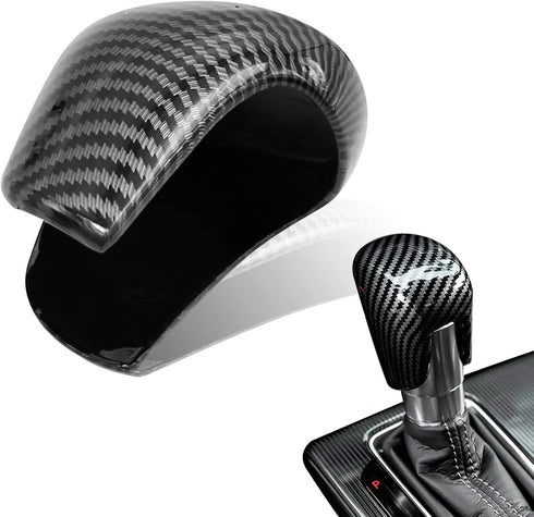 ABS Automobile Shift Knob Cover Carbon Fiber Decorative Cover Fit for Honda Civic 2022 2023, Honda CRV HRV 2023, Honda Accord 2018-2023 All-Inclus...