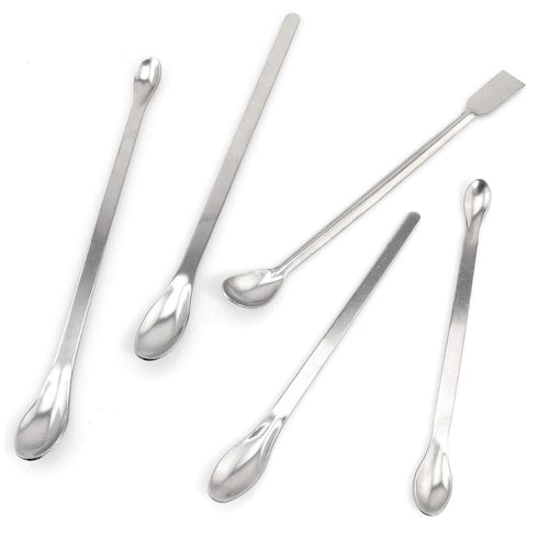 Reagent Spoon 5PCS 304 Stainless Steel Micro Scoop Lab Sampling Spoon Lab Spatulas Scoop...