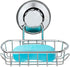 SANNO Suction Soap Dish,Soap Holder with Hooks, Soap Dish Saver Tray Bar Soap Sponge Holder for Shower Bathroom, Tub and Kitchen Sink...