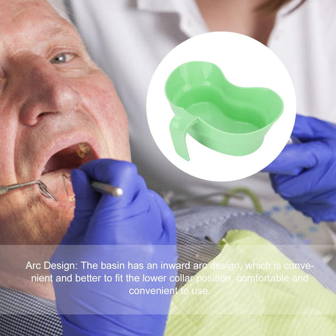 Emesis Basin Bed Mouthwash Cup Elderly Vomit Basin Recycling Oral Care Grip Handle Spit Pan Mouthwash Basin Plastic Emesis Tub with Bowl Bedridden...